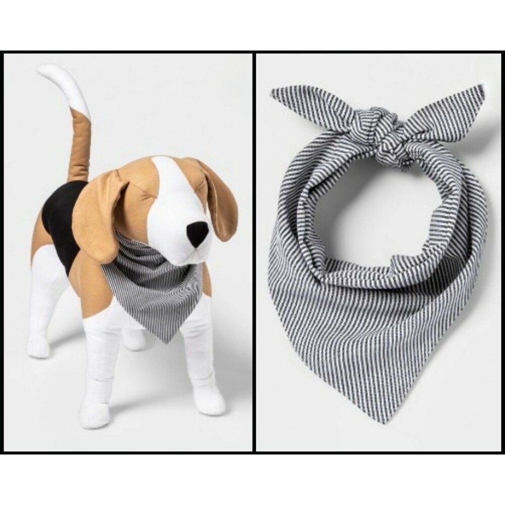 Boots & Barkley Woven Stripe Dog Bandana 1 Size Fits Most NEW Adjustable NWT pet